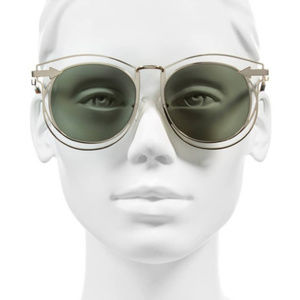 KAREN WALKER Simone Retro Sunglasses Gold NWOT
